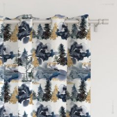 Stylový vánoční závěs - zimní les 150 x 240 cm