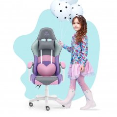 Scaun de joacă pentru copii Rainbow violet-gri
