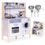 Cucina realistica in legno per bambini con luce LED, suoni e accessori
