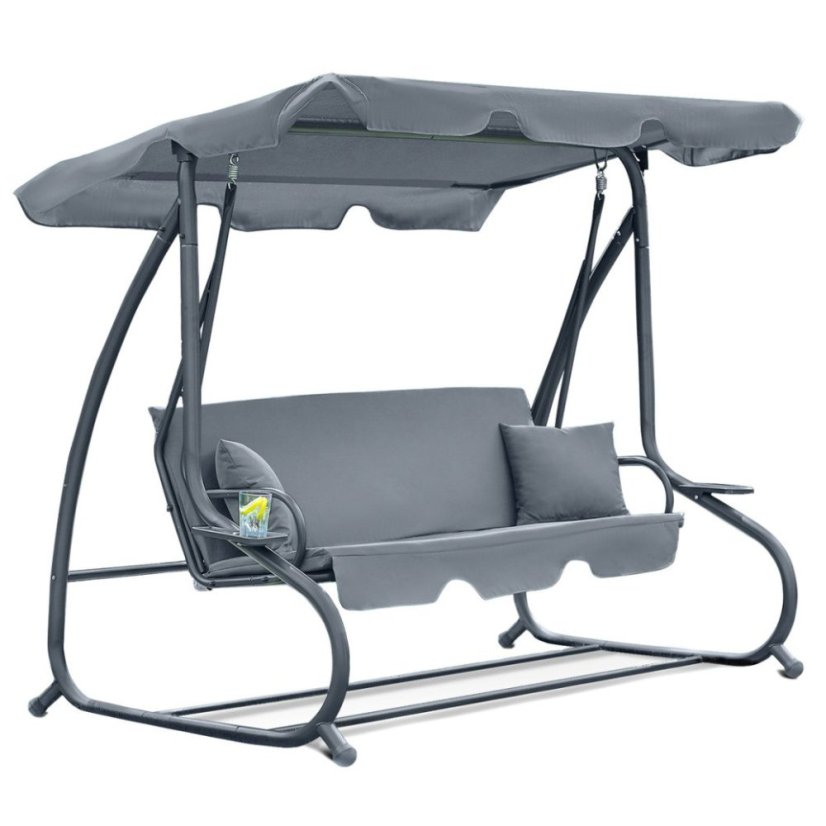 Verstellbare Gartenschaukel in Grau