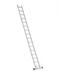 Aluminijasta enodelna nosilna lestev, 16 stopnic in nosilnost 150 kg