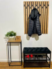 Loft Schuhbank mit gepolsterter Sitzfläche 80 cm - weitere Farben