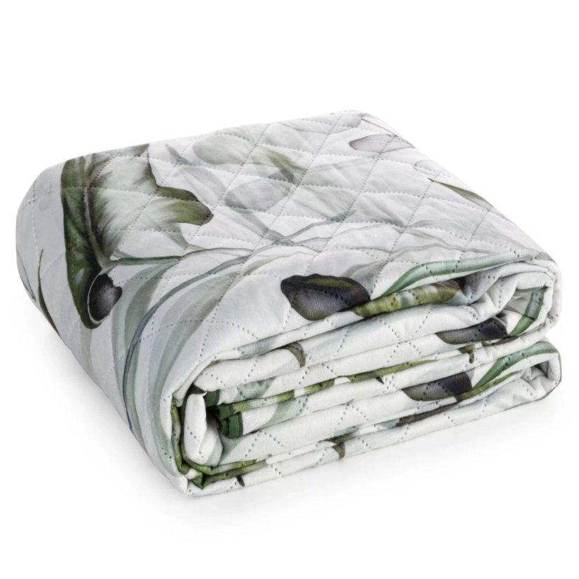 Bársony steppelt takaró - trópusi monstera levélminta