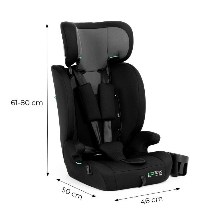 Nastaviteľná autosedačka pre deti 76–150 cm s držiakom na pohár
