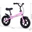Detský balančný bicykel s ručnou brzdou - ružový