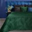 Cuvertură de pat luxoasă din catifea verde, cu motiv de frunze 170x210 cm