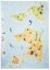 Dětský koberec s mapou světa a zvířátky
