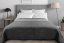 Cuvertură de pat dublă gri cu cusături 200 x 220 cm