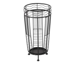 Suport de umbrelă din metal negru - 25 x 25 x 49 cm