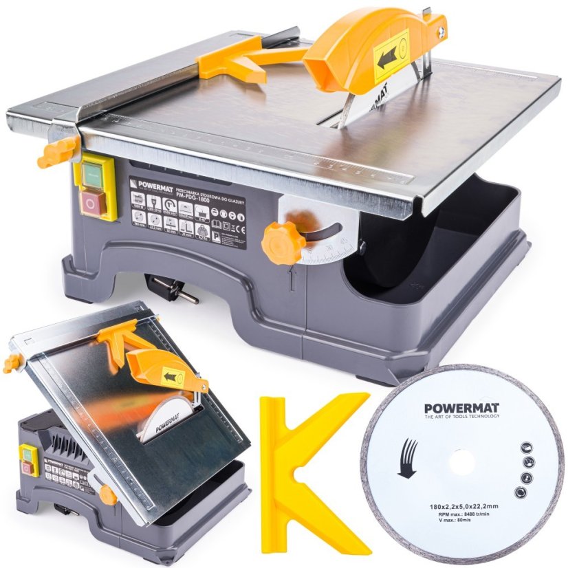 Ferăstrău de masă pentru plăci și pavaj cu o putere de 1800W PM-PDG-1800
