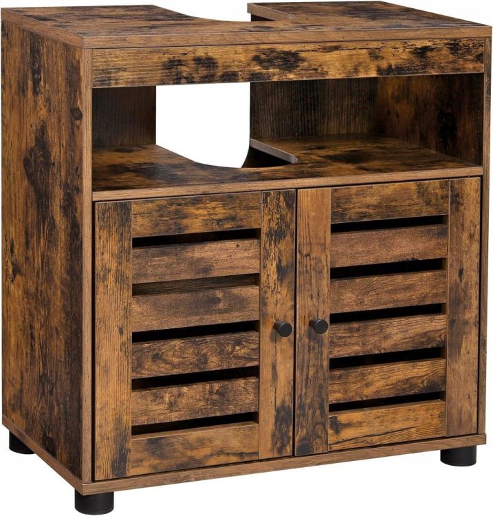 Kúpeľňová skrinka pod umývadlo – rustikálny štýl