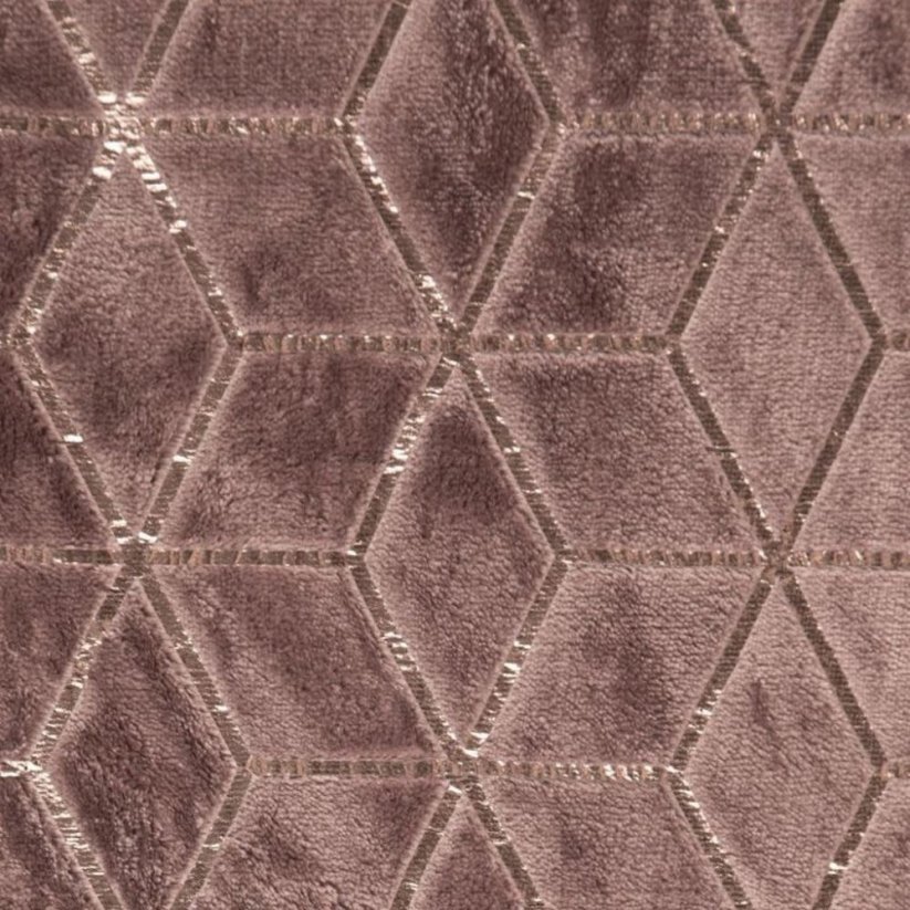Modern rózsaszín ágytakaró rézszínű mintával