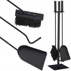 Set caminetto con base - 3 pezzi