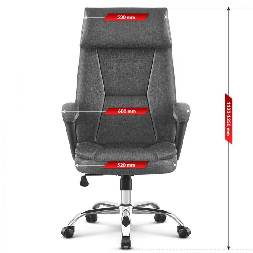 Sedia ergonomica girevole per ufficio HC-1023 Grigio 
