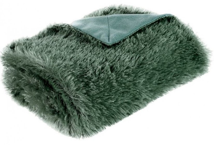 Pătură păroasă de o culoare de culoare verde