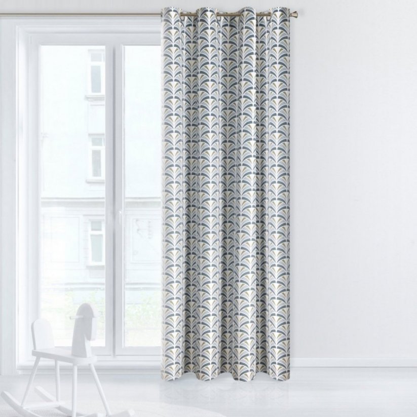 Sodobna dekorativna zavesa z geometrijskim vzorcem 140 x 250 cm