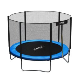 Zahradní trampolína pro děti s bezpečnostní sítí a žebříkem 2,4 m - Ø 252 cm