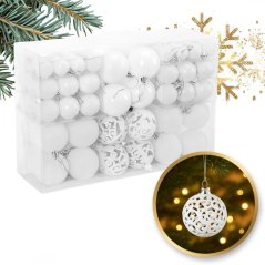 Weißer Christbaumschmuck 100Stk