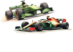 Dekorace pokoje pro fanouška F1 - samolepka na zeď s formulí