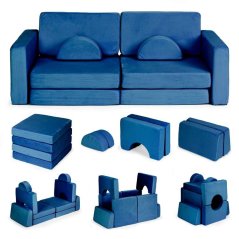 Großes modulares Kindersofa - blau