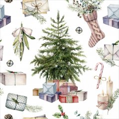 Lepa božična zavesa za kroge - božična darila 150 x 240 cm