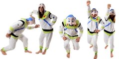 Udobna pižama kombinezon kigurumi z motivom astronavta velikost L