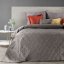 Copriletto trapuntato beige con motivo geometrico - Misure: Larghezza: 220 cm | Lunghezza: 240 cm