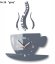 Ceas de perete "Este timpul pentru cafea" - Culoare: Portocalie