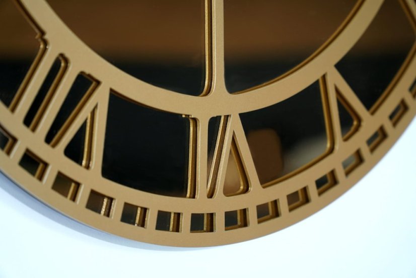 Arany fém falióra 50 cm-es arany tükörrel