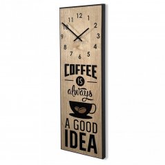 Dřevěné kuchyňské hodiny Coffee Idea
