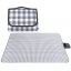 Pătură de picnic cu model în carouri gri 200 x 115 cm