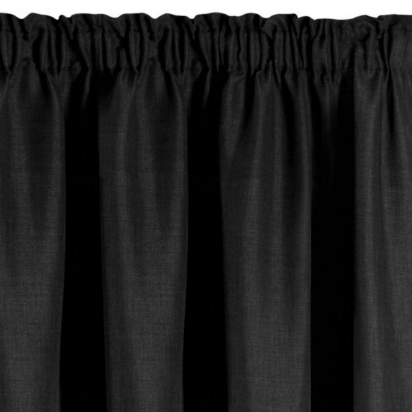 Klasična enobarvna črna zavesa 140 x 270 cm