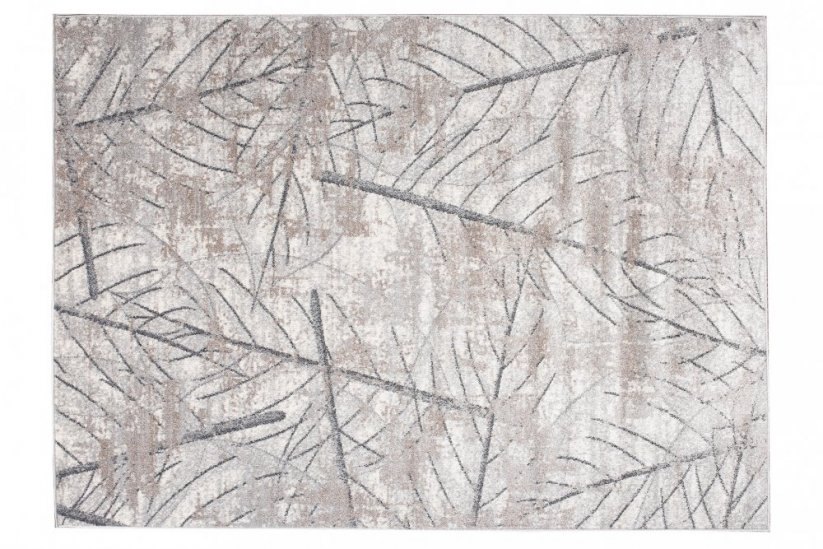Tappeto moderno beige con motivo di foglie delicate - Misure: Larghezza: 120 cm | Lunghezza: 170 cm