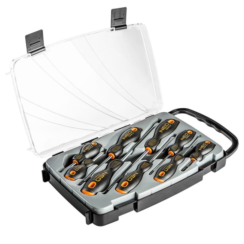 9dílná sada šroubováků – magnetické bity, ocel S2, ergonomické