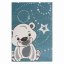 Син детски килим за игра Adorable Teddy Bear