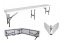 Set de 2 bănci pliabile pentru catering 180 cm