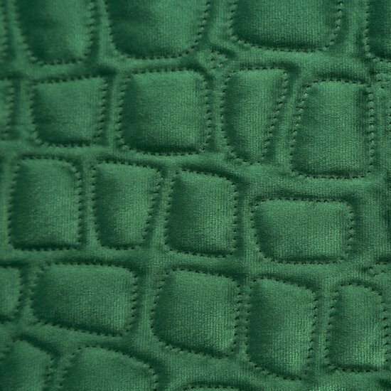 Cuvertură de pat de design  SALVIA  din catifea verde fină
