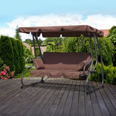 Dunkelbraune verstellbare Gartenschaukel