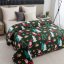 Steppelt karácsonyi ágytakaró Mikulással - zöld dekoratív ágytakaró