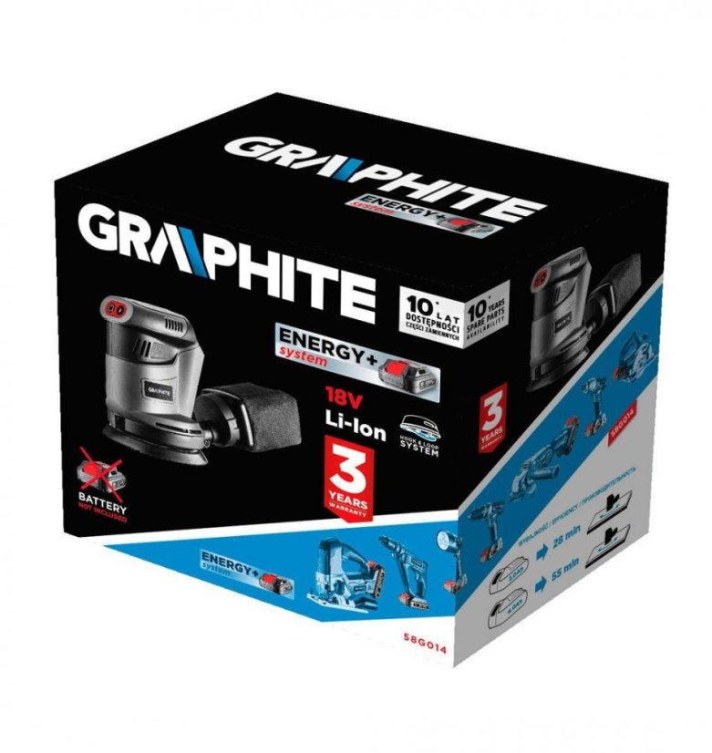 Excentrická bruska Energy+ 18V 58G014 GRAPHITE