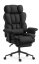 Ergonomski pisarniški stol HC-1037 z oporo za noge – črna tkanina
