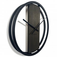 Дизайнерски стенен часовник в цвят венге 50 см