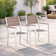 Set 2 záhradných stoličiek s nosnosťou 150 kg