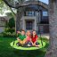 Závěsný houpací kruh pro děti v zelené barvě