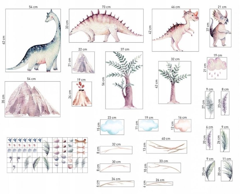 Autocolante de perete din lumea dinozaurilor