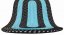 Šnúrkový koberec v tyrkysovej farbe ovál