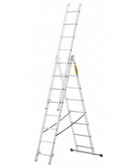 Multifunkčný hliníkový rebrík, 3 x 8 priečok a nosnosť 150 kg