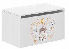 Aufbewahrungsbox für Kinder mit Katzen- und Sternenmotiv, 40 x 40 x 69 cm