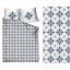 Biele vzorované posteľné obliečky z bavlneného saténu - Rozmer: 3 časti: 1ks 200x220 + 2ks 70 cmx80