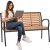 Moderne Gartenbank in Braun 125 x 60 x 80 cm